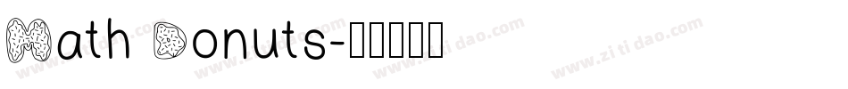 Math Donuts字体转换